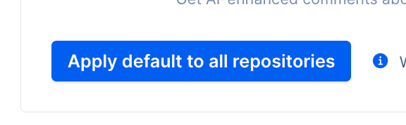 Apply default settings to all repositories