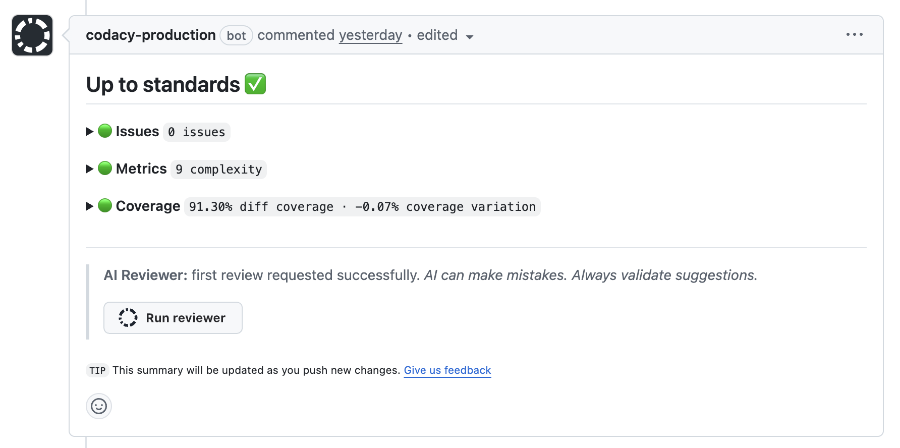 Pull request summary